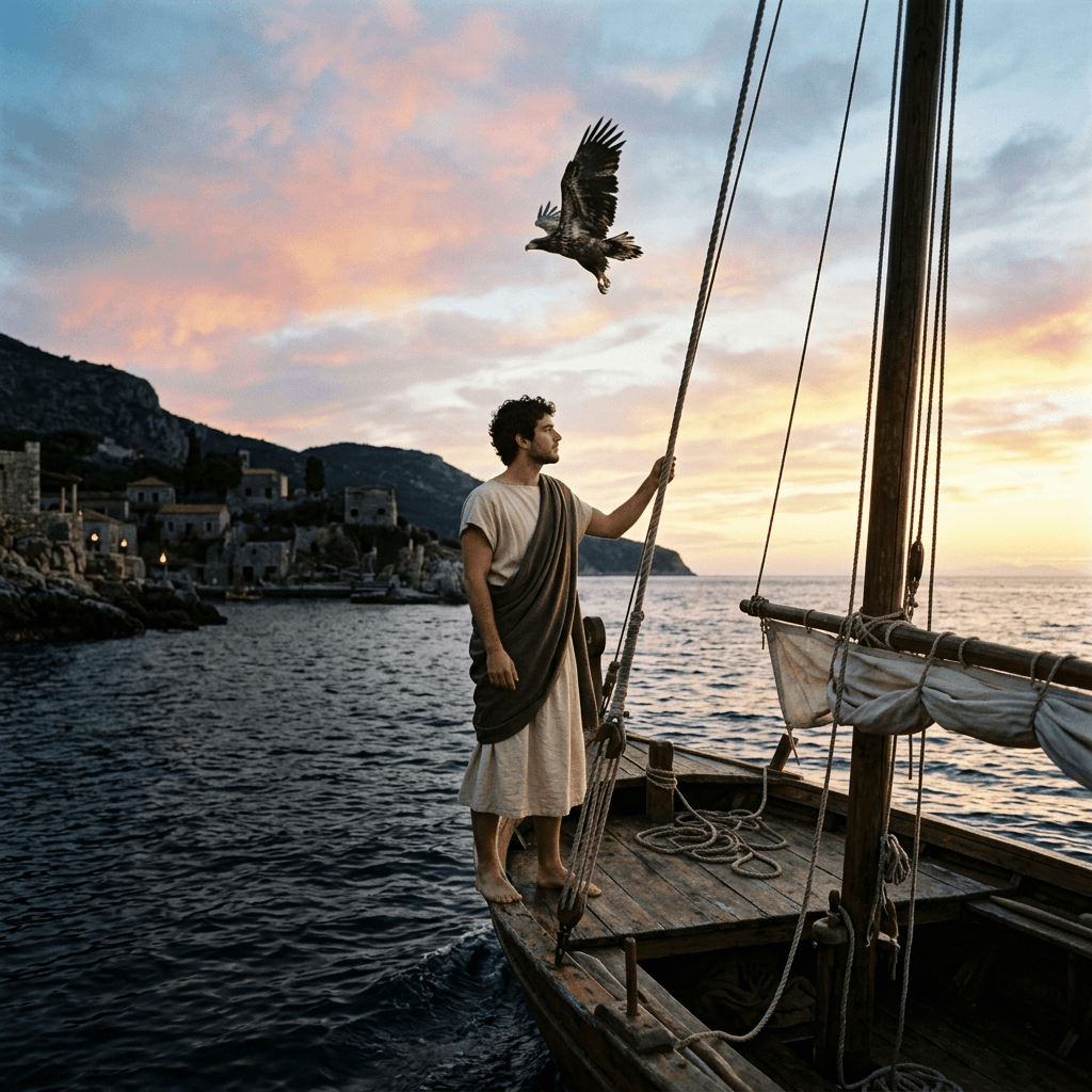 Telemachus and the Ship at Dawn